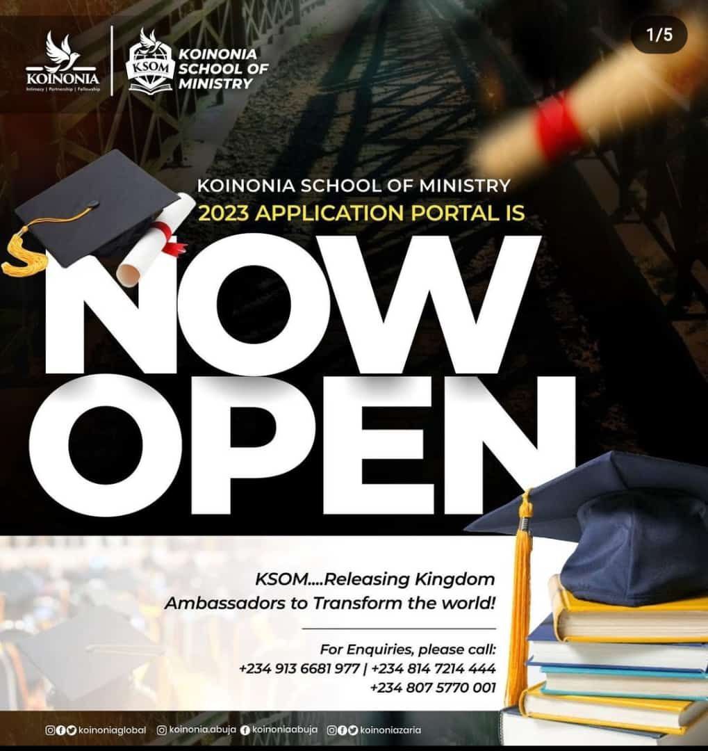 koinonia school of ministry admission list 2023