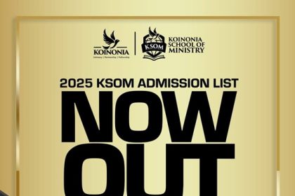 Koinonia School of Ministry (KSOM) Admission List 2025 is Out | Check Your Name Here 14