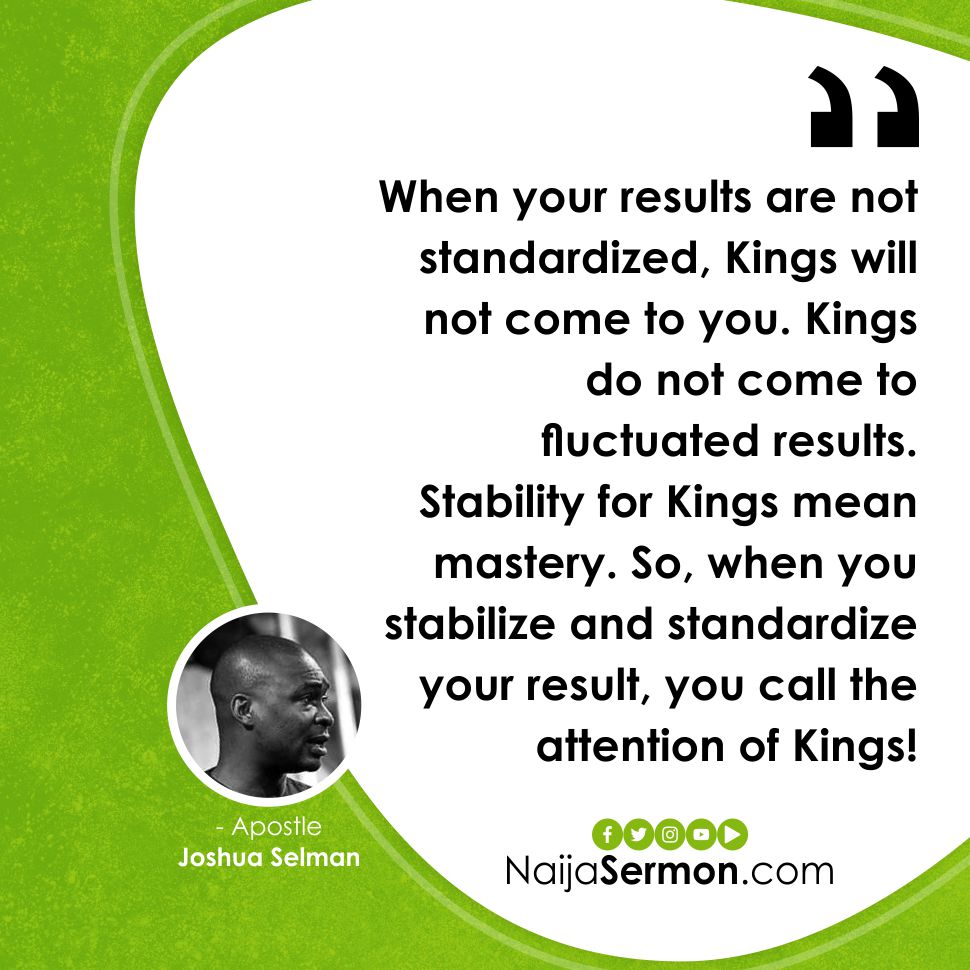 Quote of the Day by Apostle Joshua Selman 17