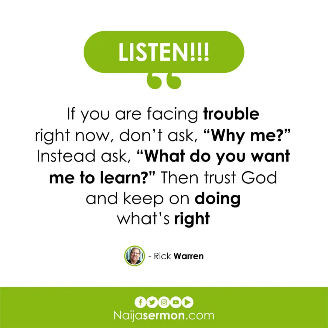 QUOTE OF THE DAY BY PASTOR RICK WARREN 19