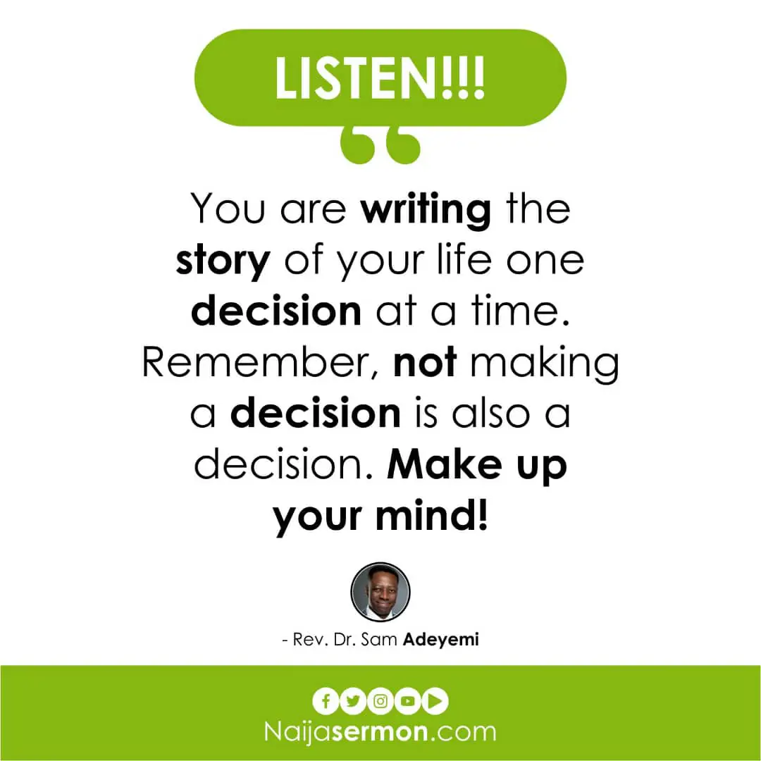 QUOTE OF THE DAY BY REV'D SAM ADEYEMI 21