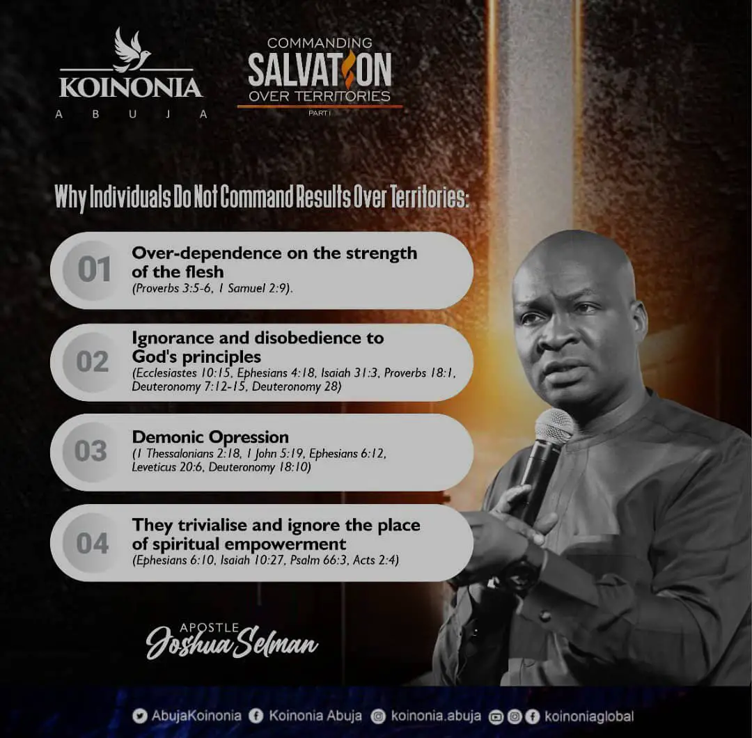 DOWNLOAD MP3: Commanding Salvation Over Territories pt 1 by Apostle Joshua Selman (January 23, 2022) 18