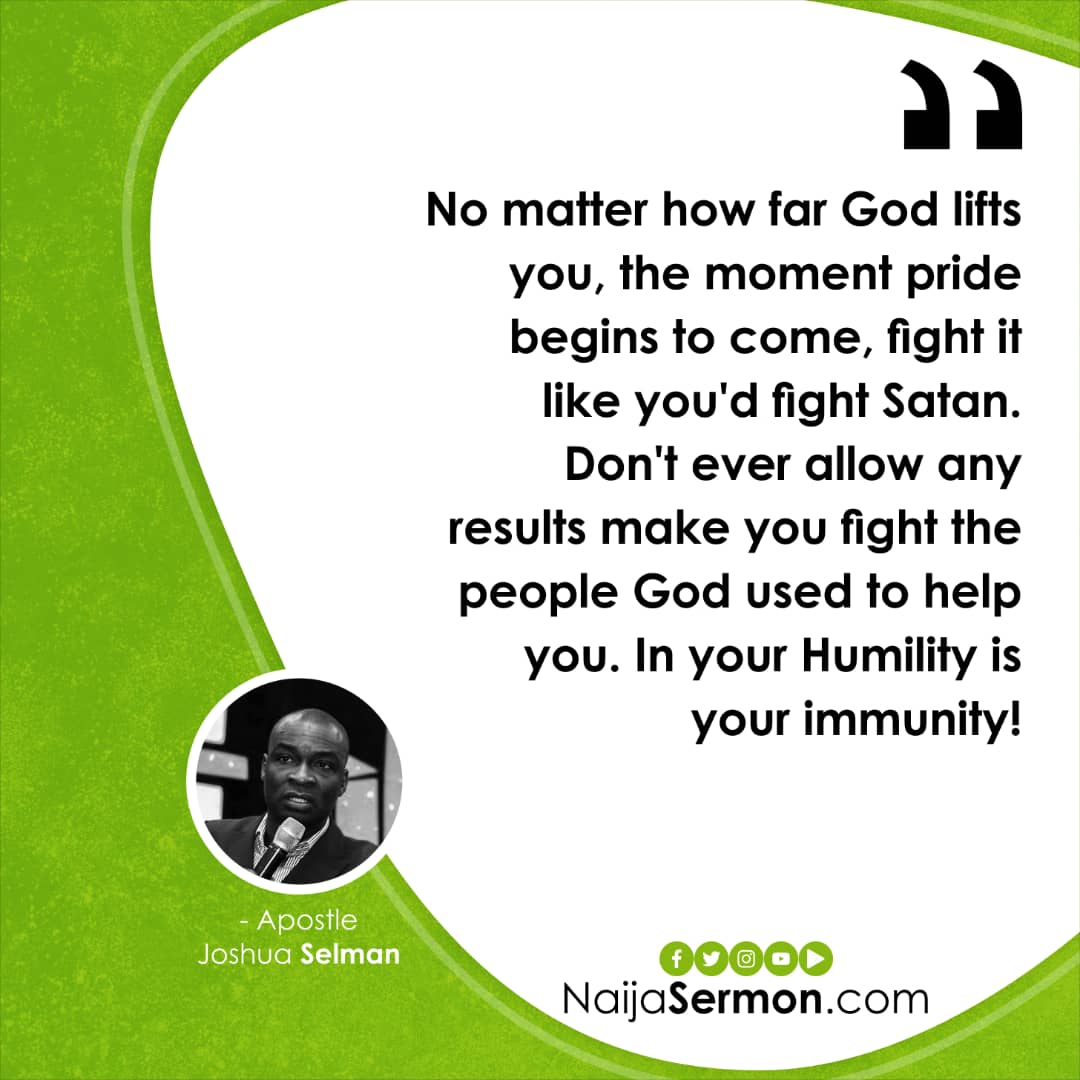 QUOTE OF THE DAY BY APOSTLE JOSHUA SELMAN 31