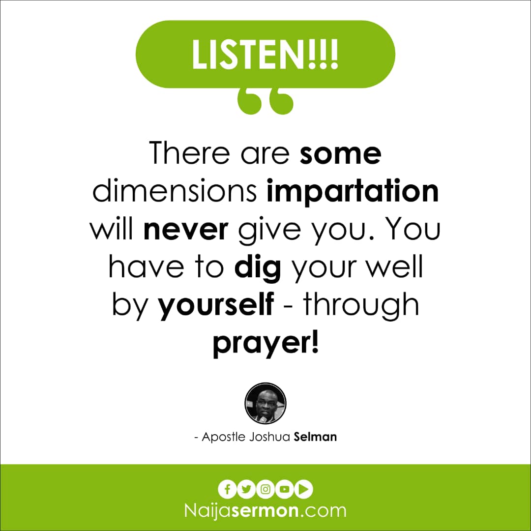 QUOTE OF THE DAY BY APOSTLE JOSHUA SELMAN 22