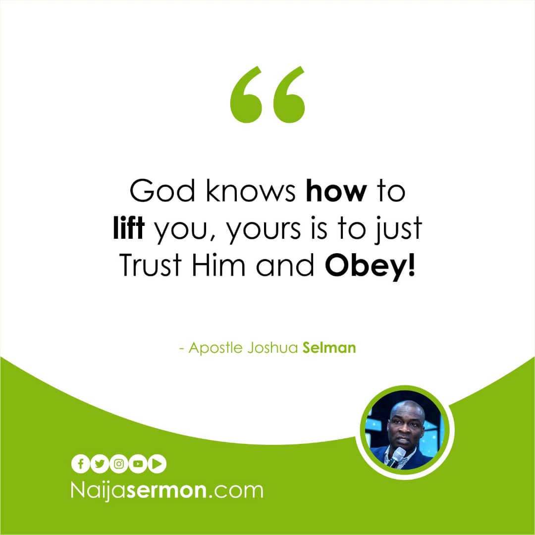 QUOTE FOR THE DAY BY APOSTLE JOSHUA SELMAN 17