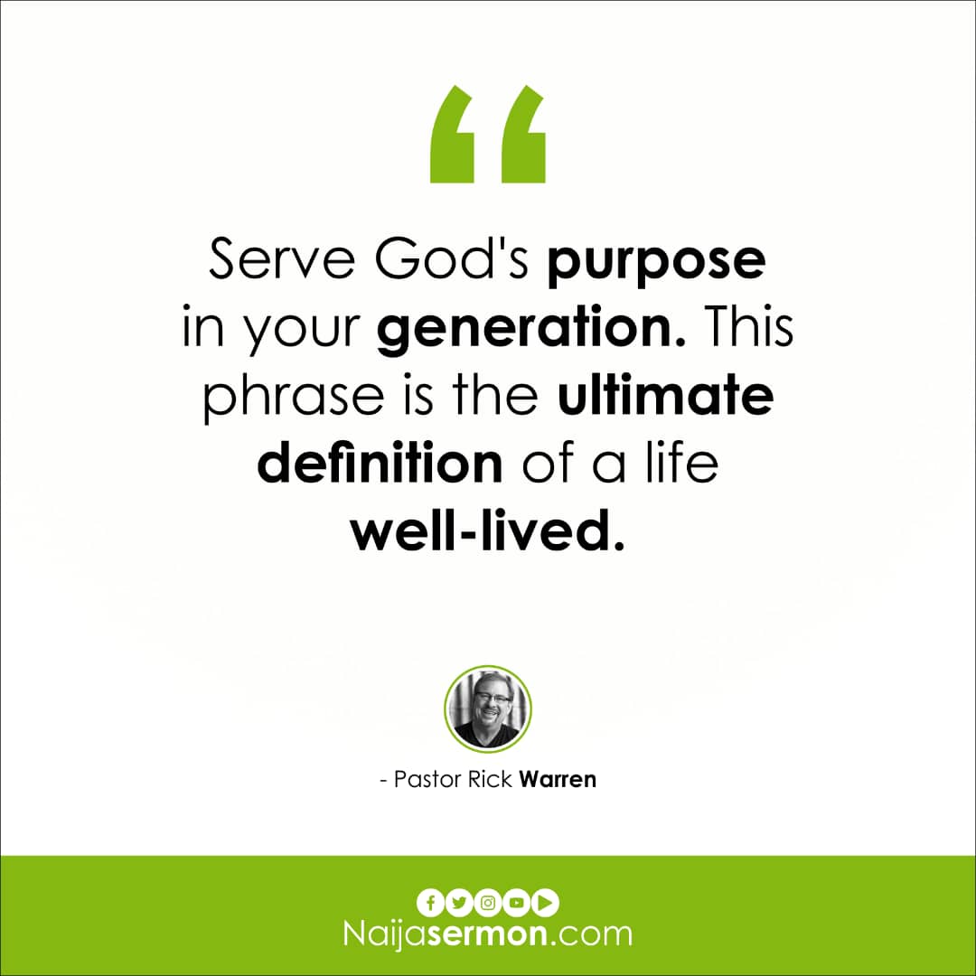 QUOTE OF THE DAY BY PASTOR RICK WARREN 1