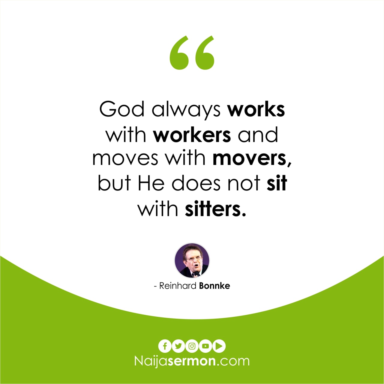QUOTE OF THE DAY BY REINHARD BONNKE 19
