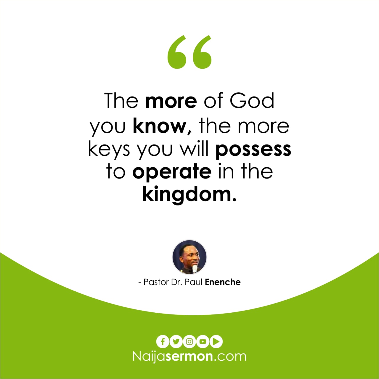 QUOTE OF THE PASTOR BY DR. PAUL ENENCHE 2