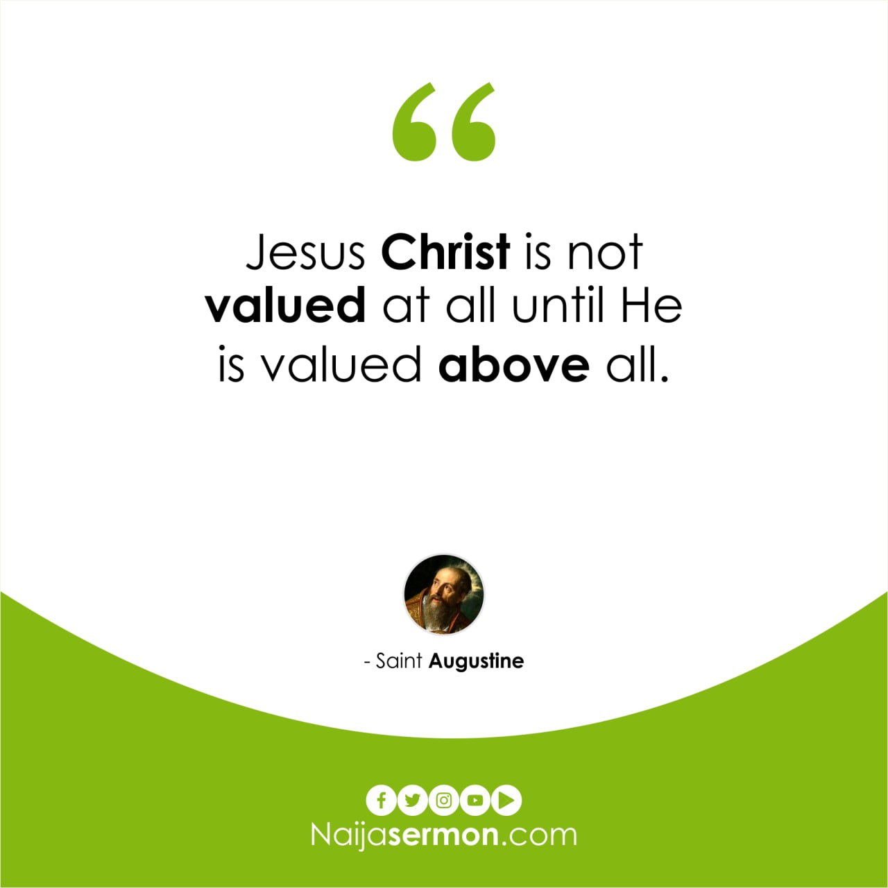 QUOTE OF THE DAY BY SAINT AUGUSTINE 1
