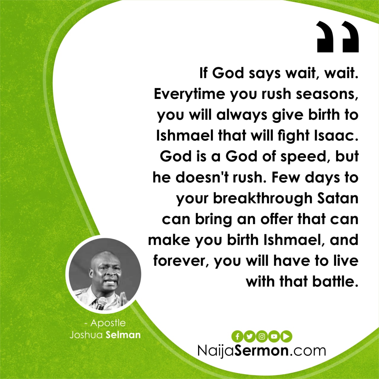 QUOTE OF THE DAY BY APOSTLE JOSHUA SELMAN 9