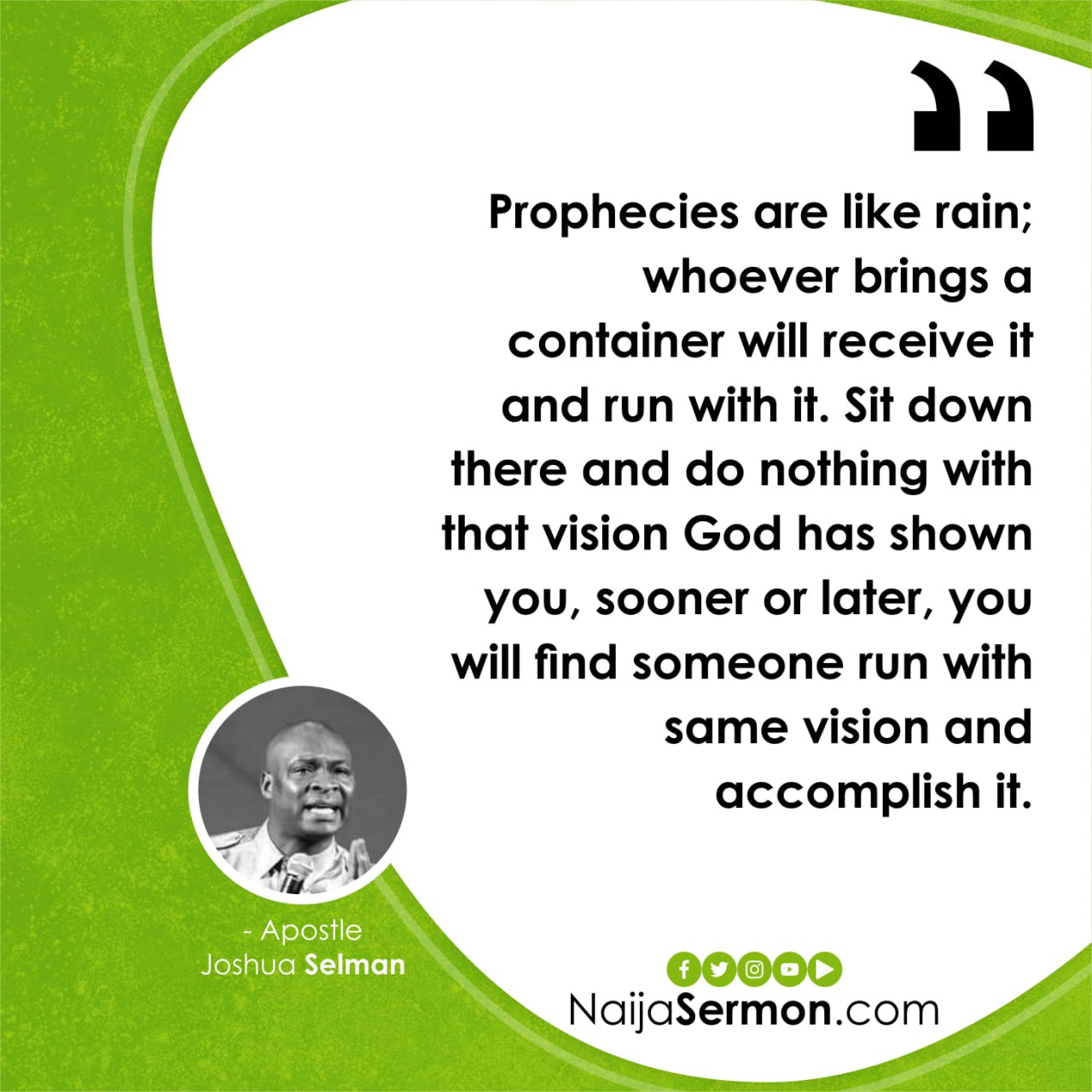 QUOTE OF THE DAY BY APOSTLE JOSHUA SELMAM 18