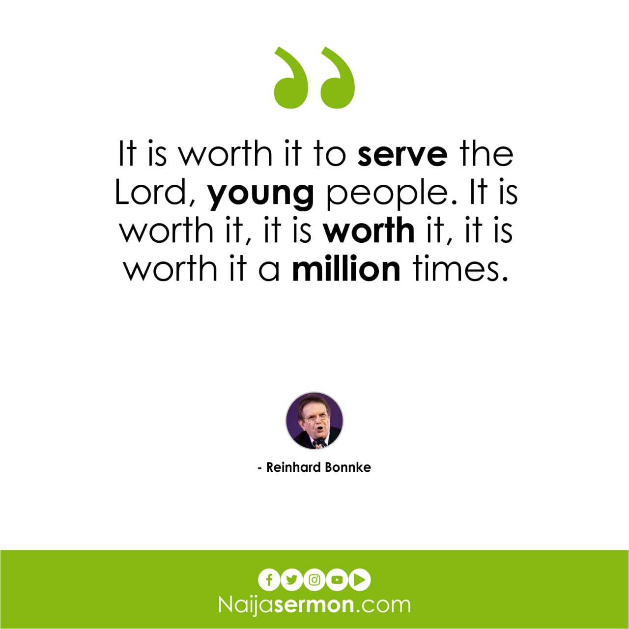 QUOTE OF THE DAY BY REINHARD BONNKE 3