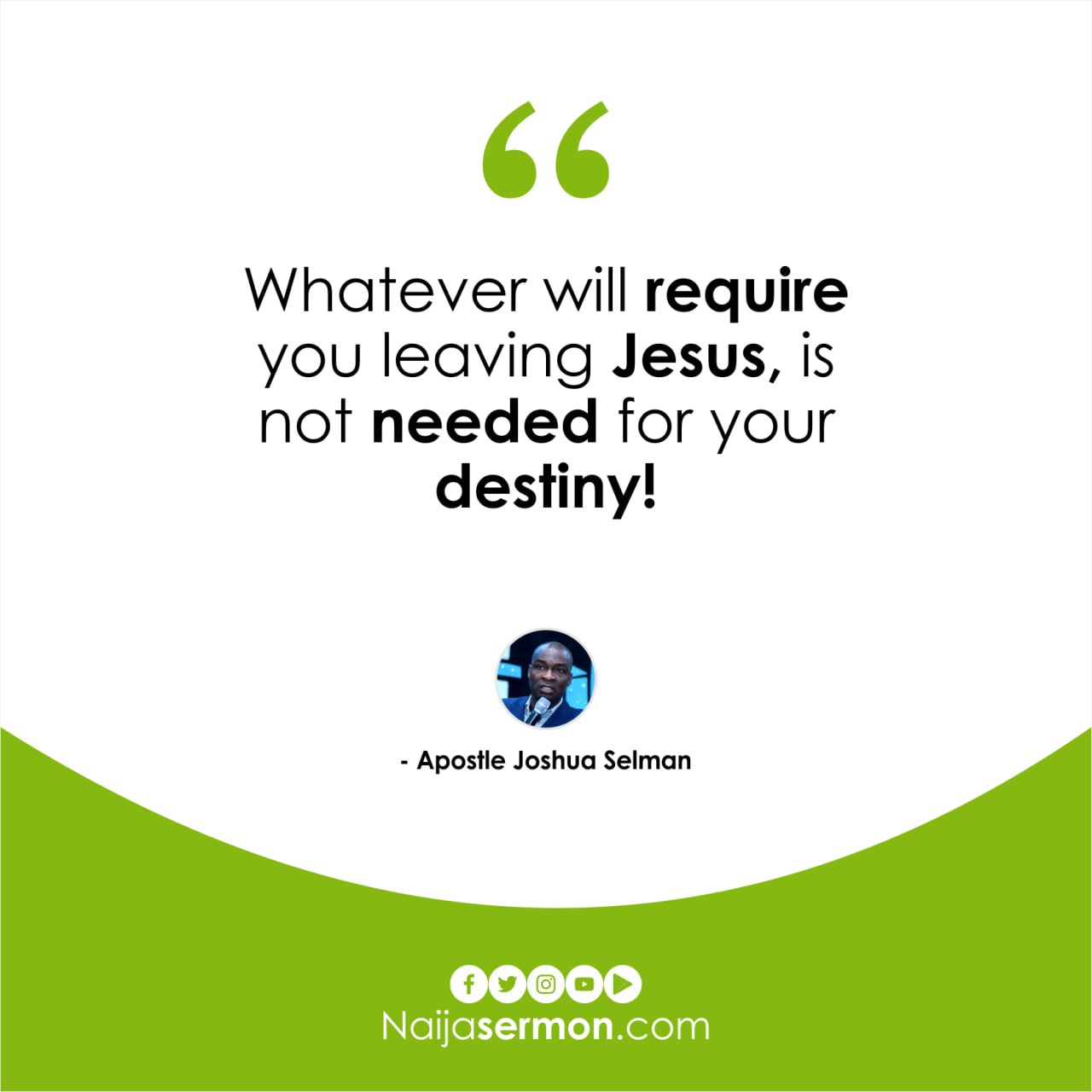 QUOTE OF THE DAY BY APOSTLE JOSHUA SELMAN 1