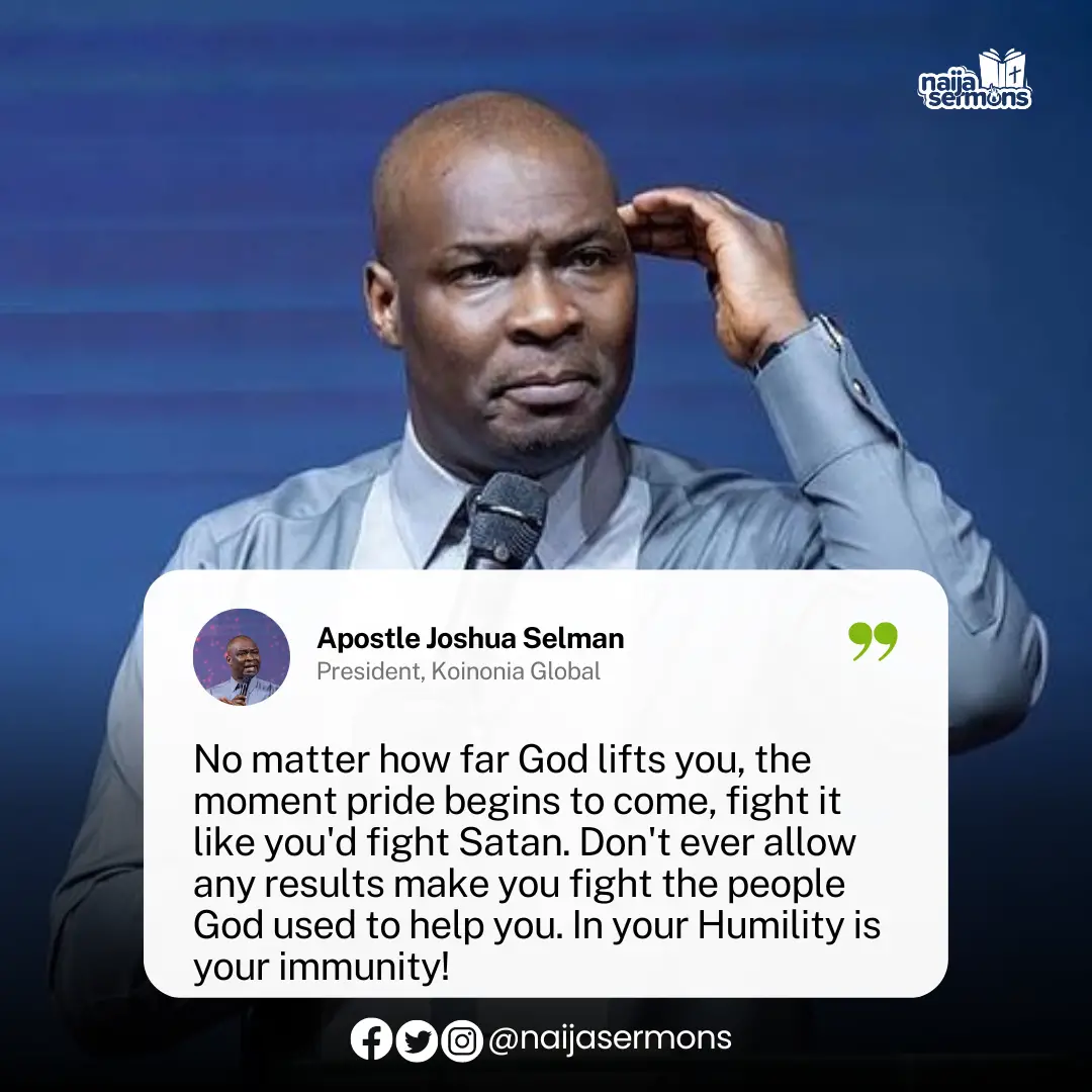 QUOTE OF THE DAY BY APOSTLE JOSHUA SELMAN 14