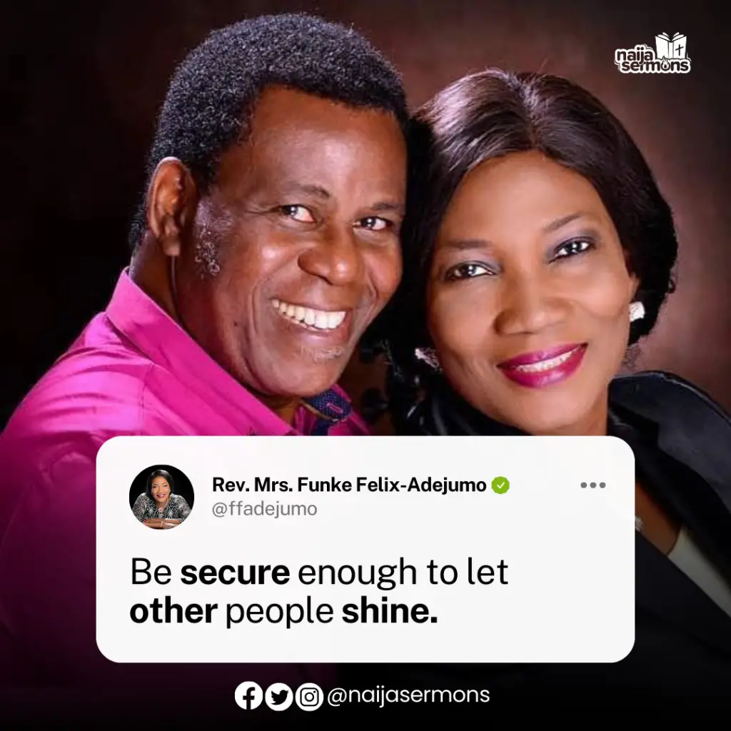 QUOTE OF THE DAY BY REV. MRS. FUNKE FELIX-ADEJUMO 2