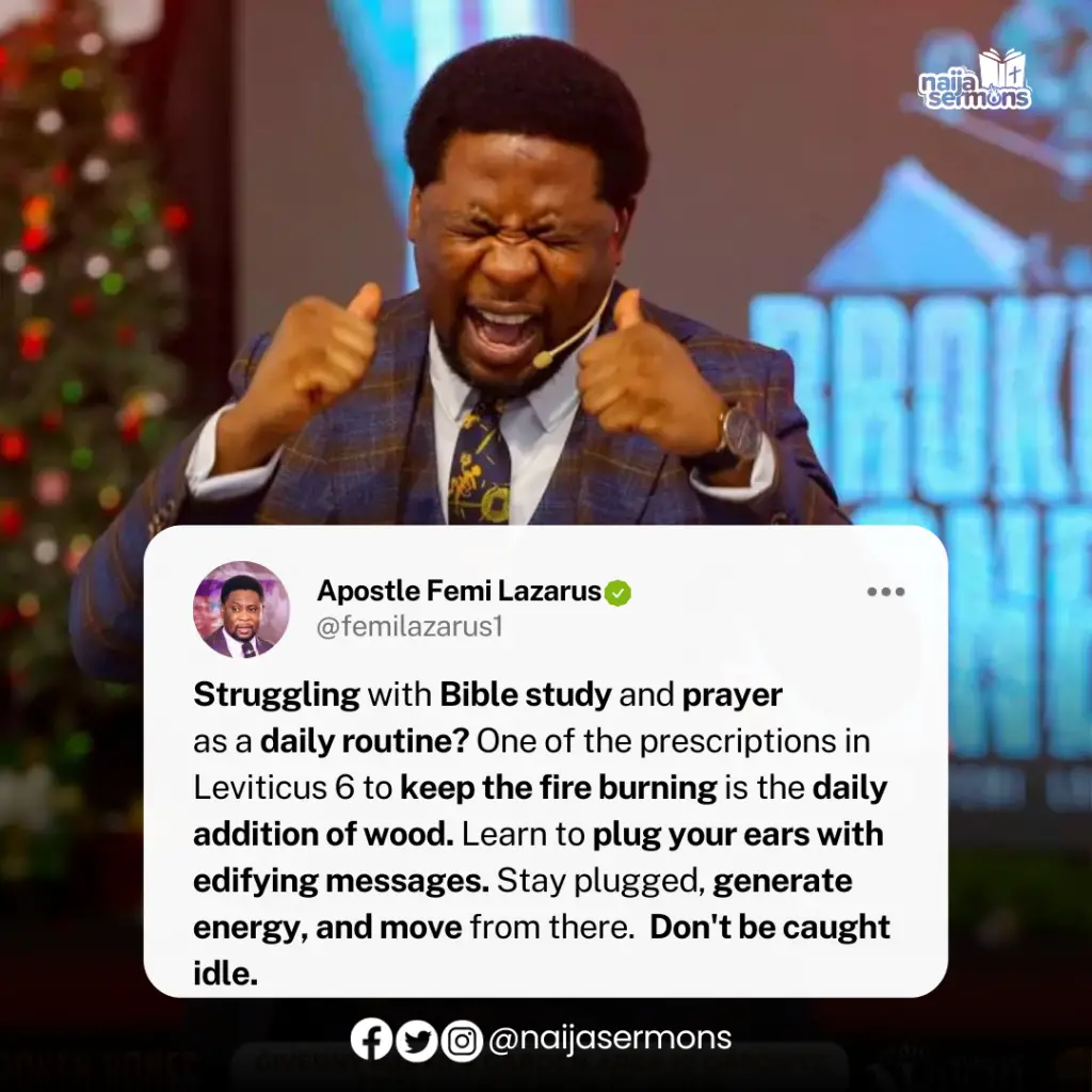 QUOTE OF THE DAY BY APOSTLE FEMI LAZARUS 2