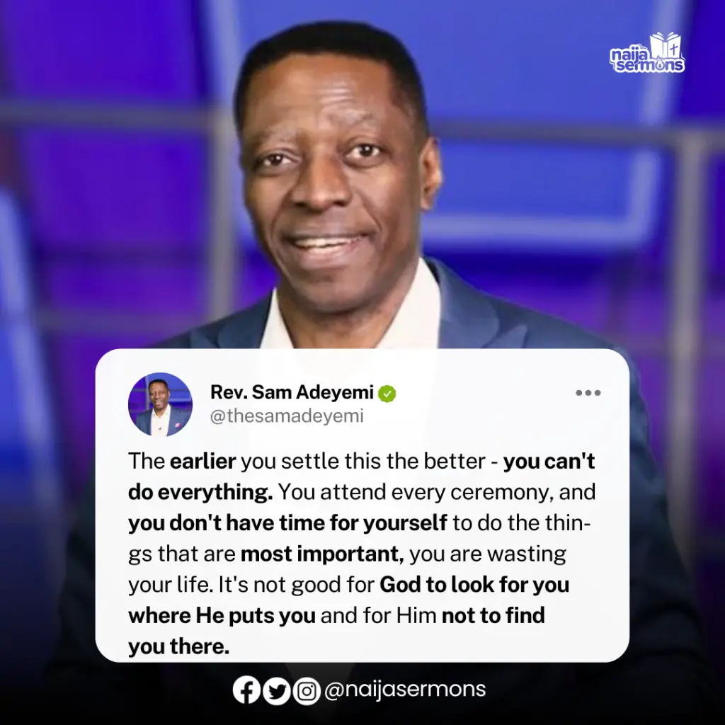 QUOTE OF THE DAY BY REV. SAM ADEYEMI 2