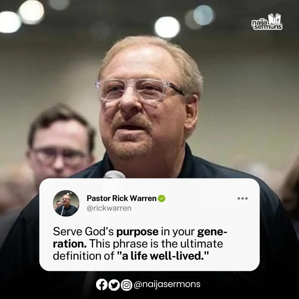 QUOTE OF THE DAY BY PASTOR RICK WARREN 4
