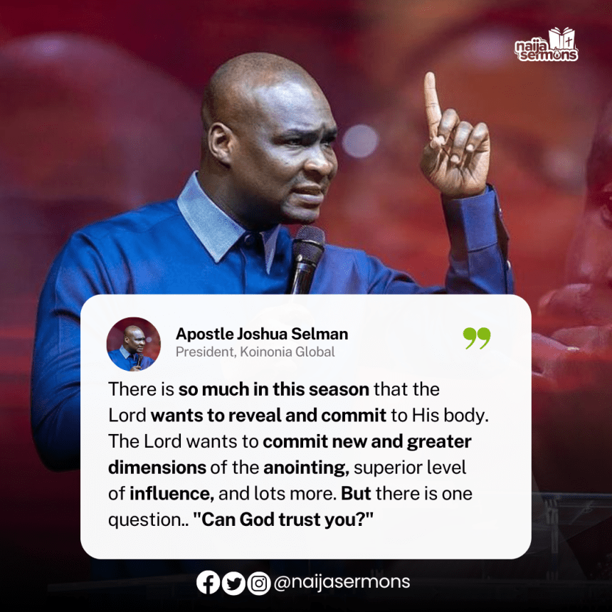 QUOTE OF THE DAY BY APOSTLE JOSHUA SELMAN 3