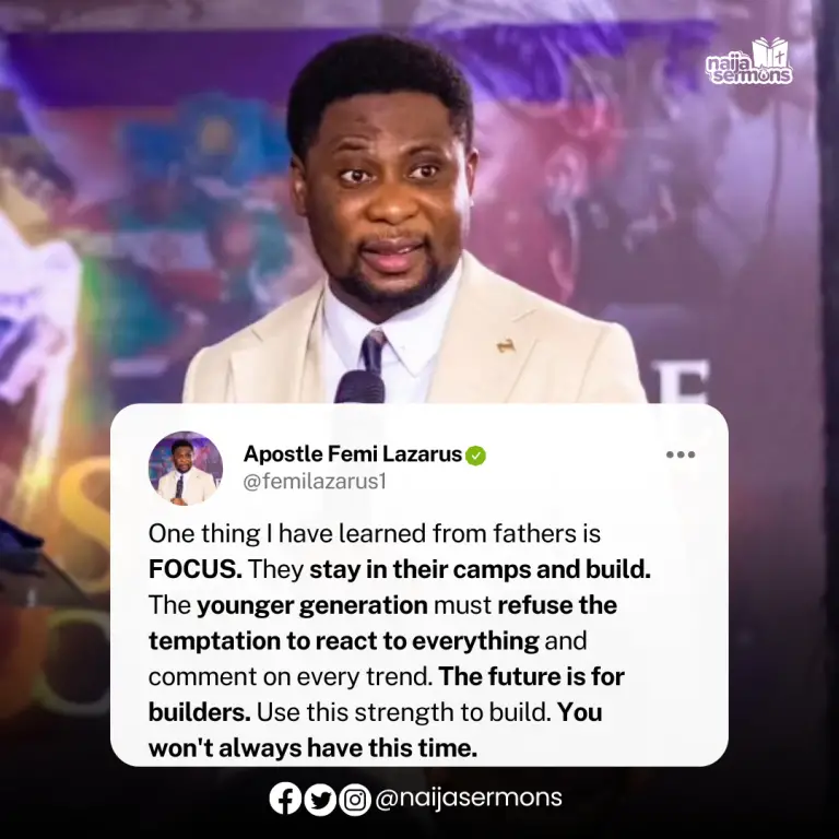 QUOTE OF THE DAY BY APOSTLE FEMI LAZARUS » Naijasermons