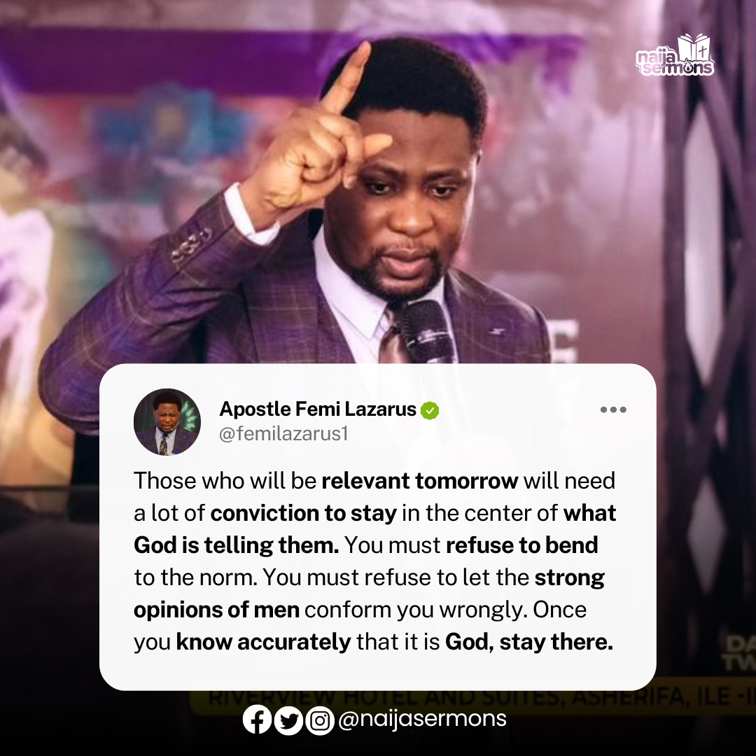 QUOTE OF THE DAY BY APOSTLE FEMI LAZARUS 3