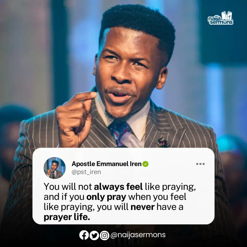 QUOTE OF THE DAY BY APOSTLE EMMANUEL IREN 12