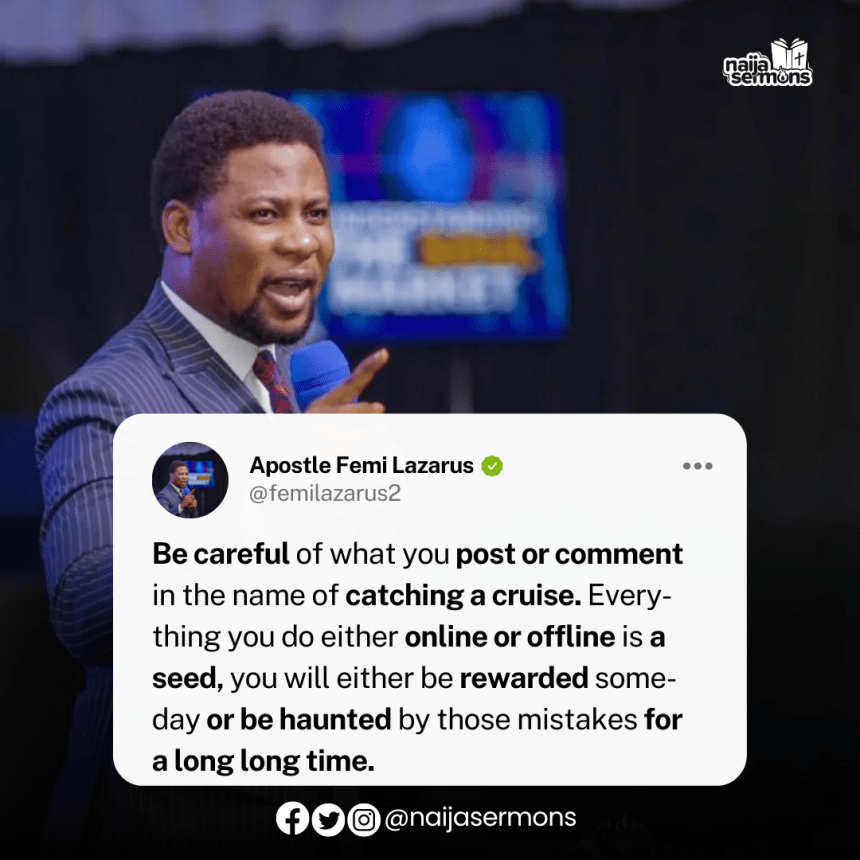 QUOTE OF THE DAY BY APOSTLE FEMI LAZARUS 5
