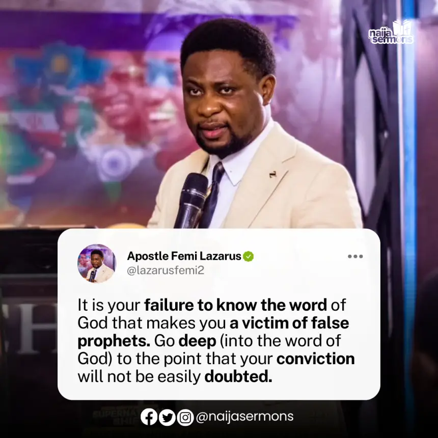 QUOTE OF THE DAY BY APOSTLE FEMI LAZARUS 3