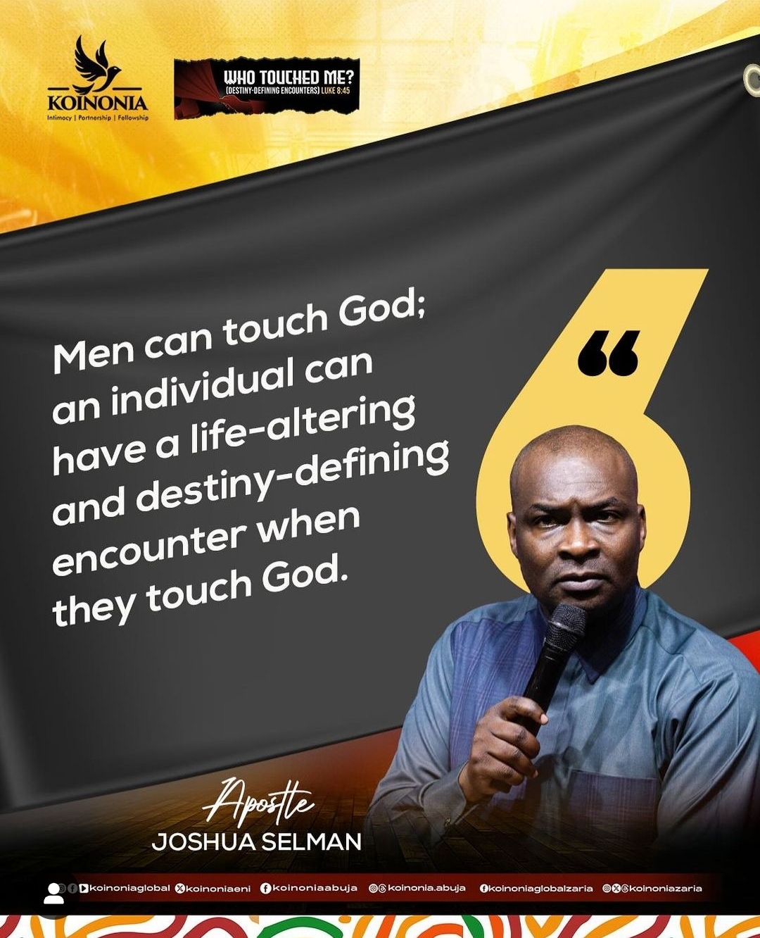 DOWNLOAD MP3: WHO TOUCHED ME? (DESTINY-DEFINING ENCOUNTERS) BY Apostle Joshua Selman 3