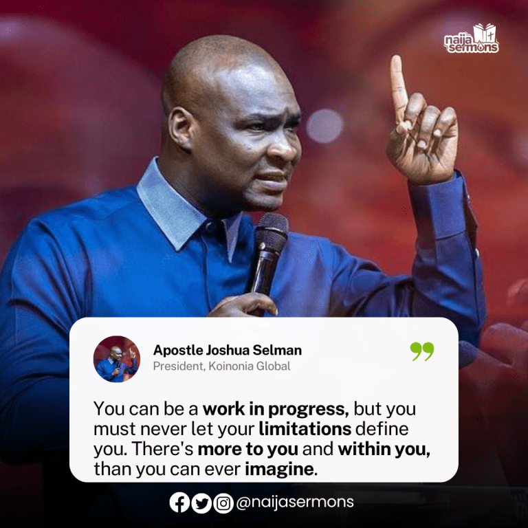 Quote Of The Day By Apostle Joshua Selman » Naijasermons