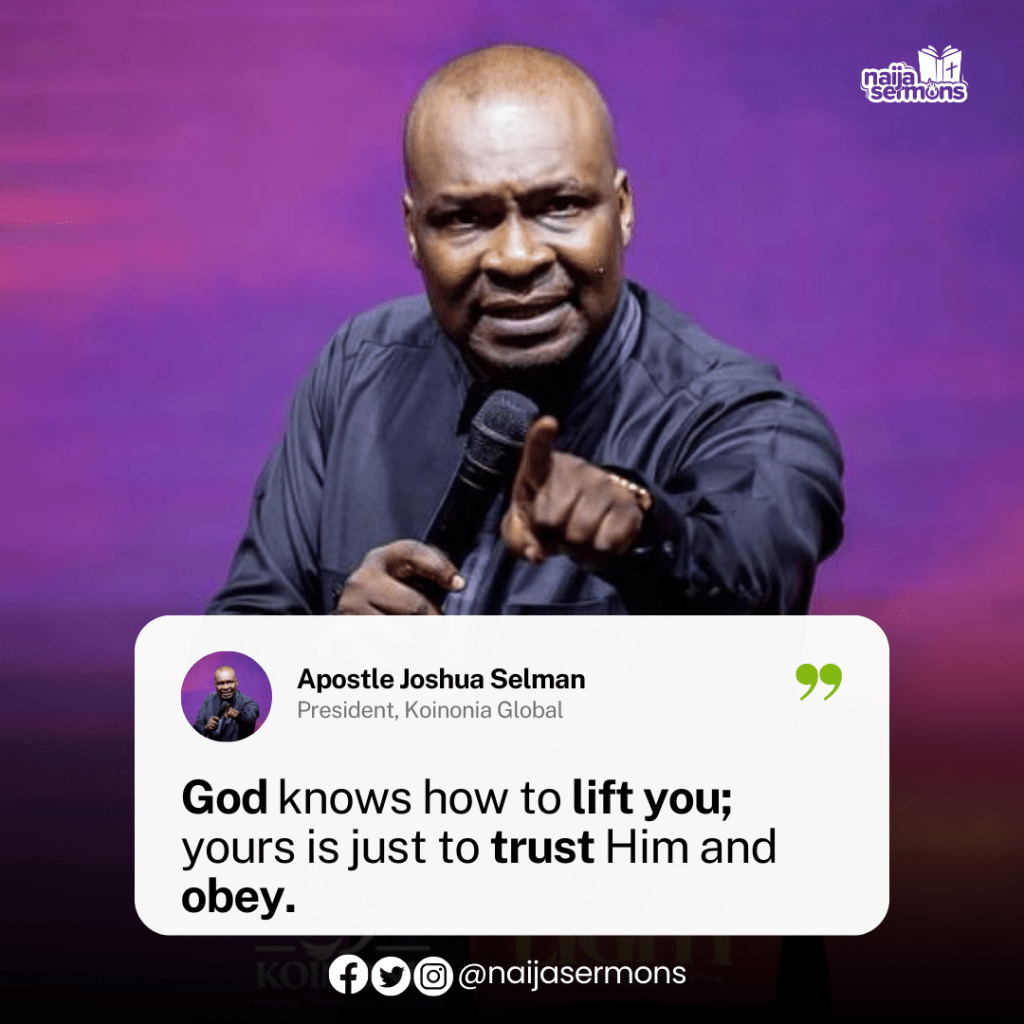 QUOTE OF THE DAY BY APOSTLE JOSHUA SELMAN » Naijasermons