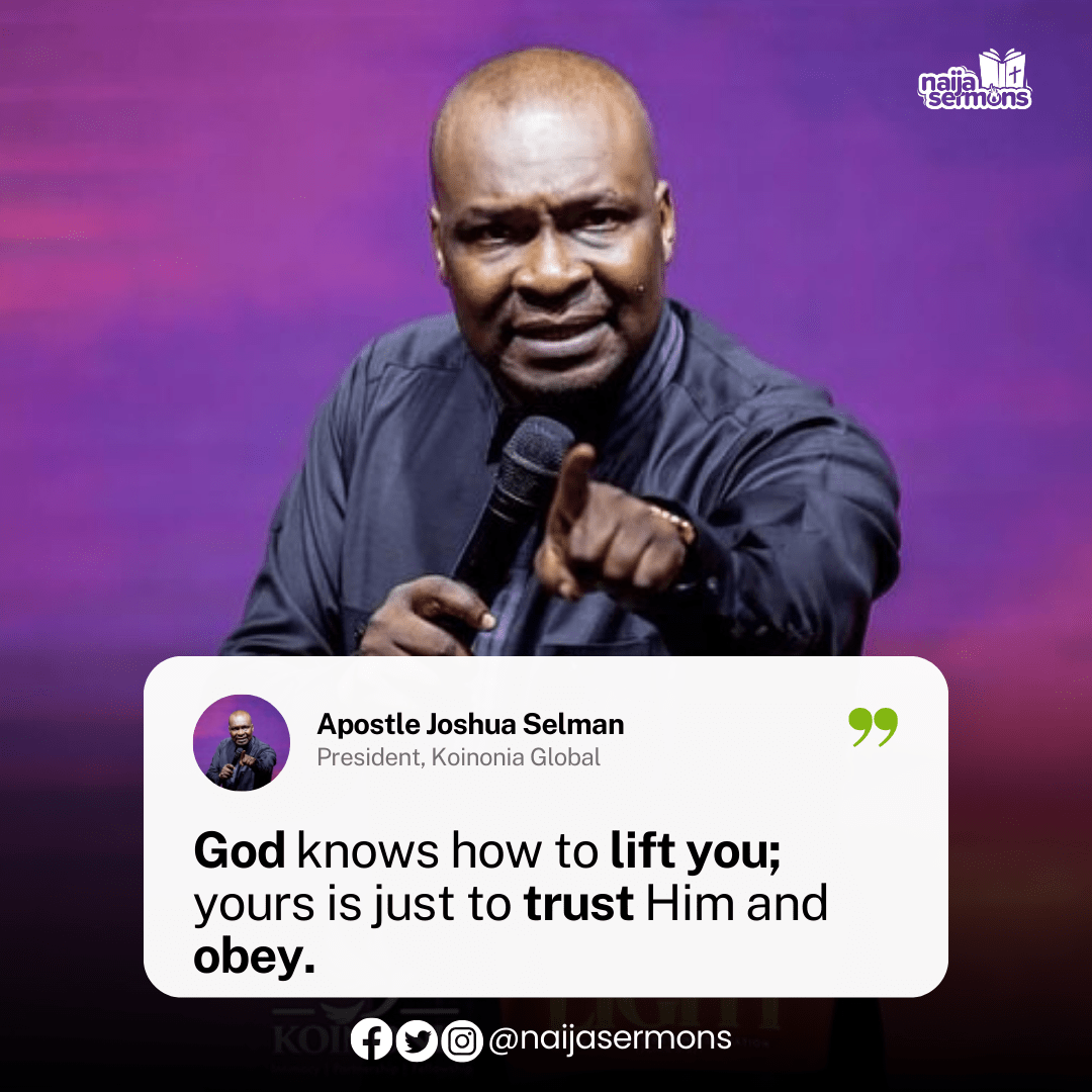 QUOTE OF THE DAY BY APOSTLE JOSHUA SELMAN 1