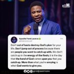 QUOTE OF THE DAY BY APOSTLE FEMI LAZARUS 11