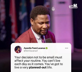 QUOTE OF THE DAY BY APOSTLE FEMI LAZARUS 11