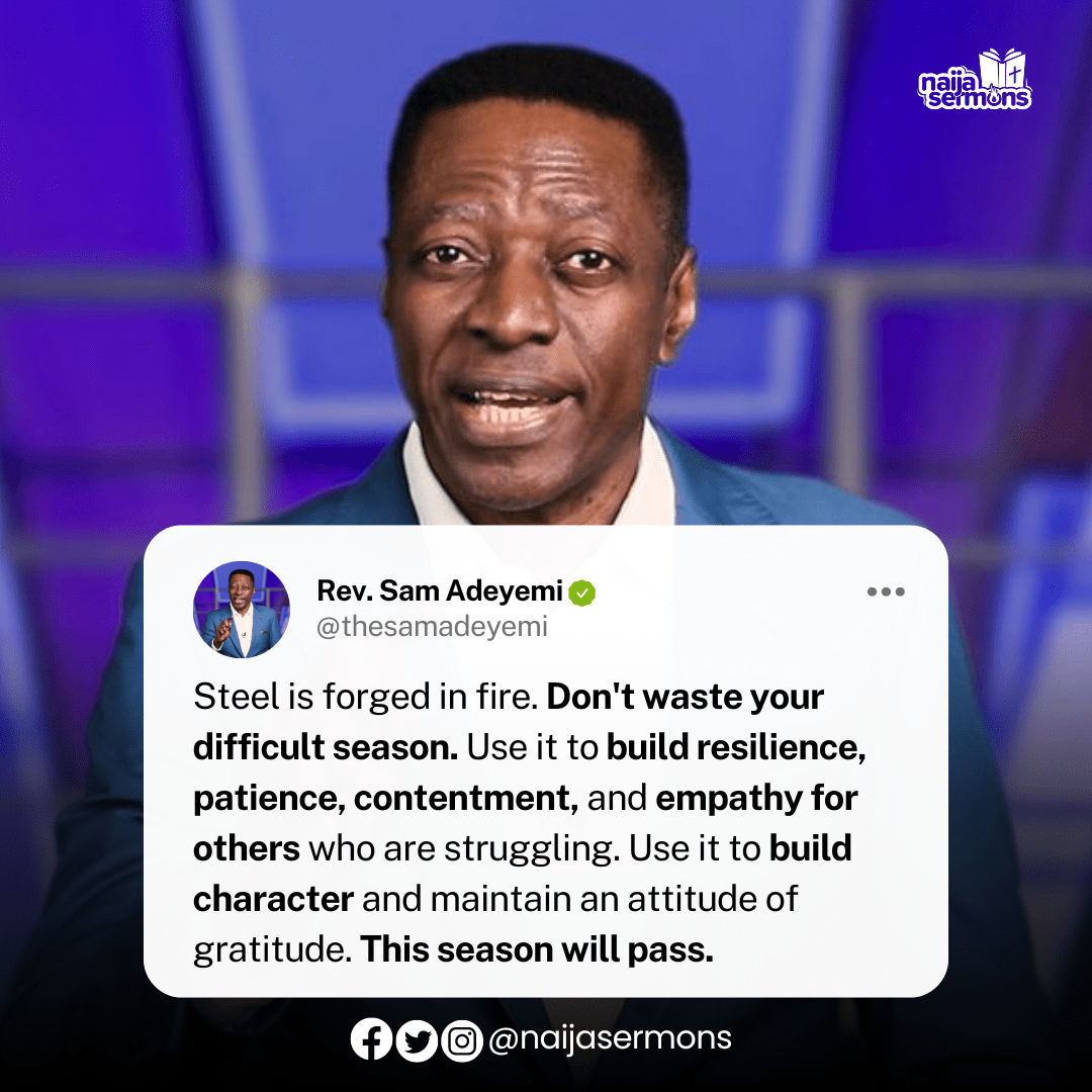 QUOTE OF THE DAY BY REV. SAM ADEYEMI