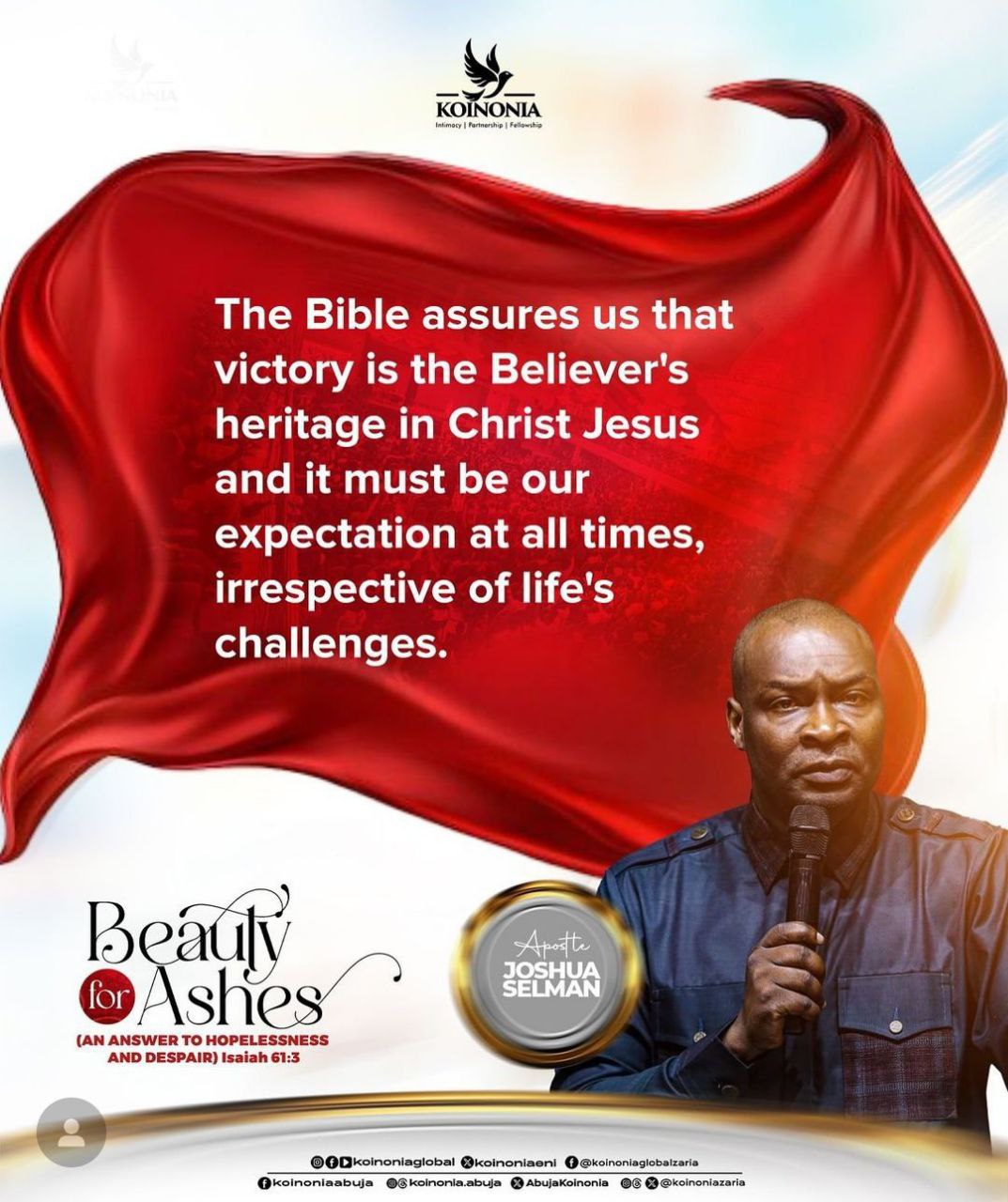 DOWNLOAD MP3: BEAUTY FOR ASHES (AN ANSWER TO HOPELESSNESS AND DESPAIR) BY Apostle Joshua Selman (AUGUST 4, 2024) 1