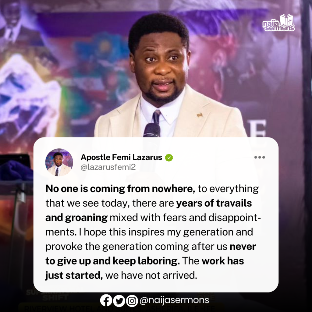 QUOTE OF THE DAY BY APOSTLE FEMI LAZARUS 2