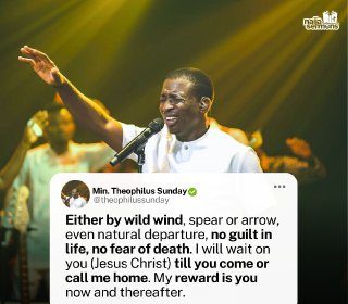 QUOTE OF THE DAY BY MIN. THEOPHILUS SUNDAY 17