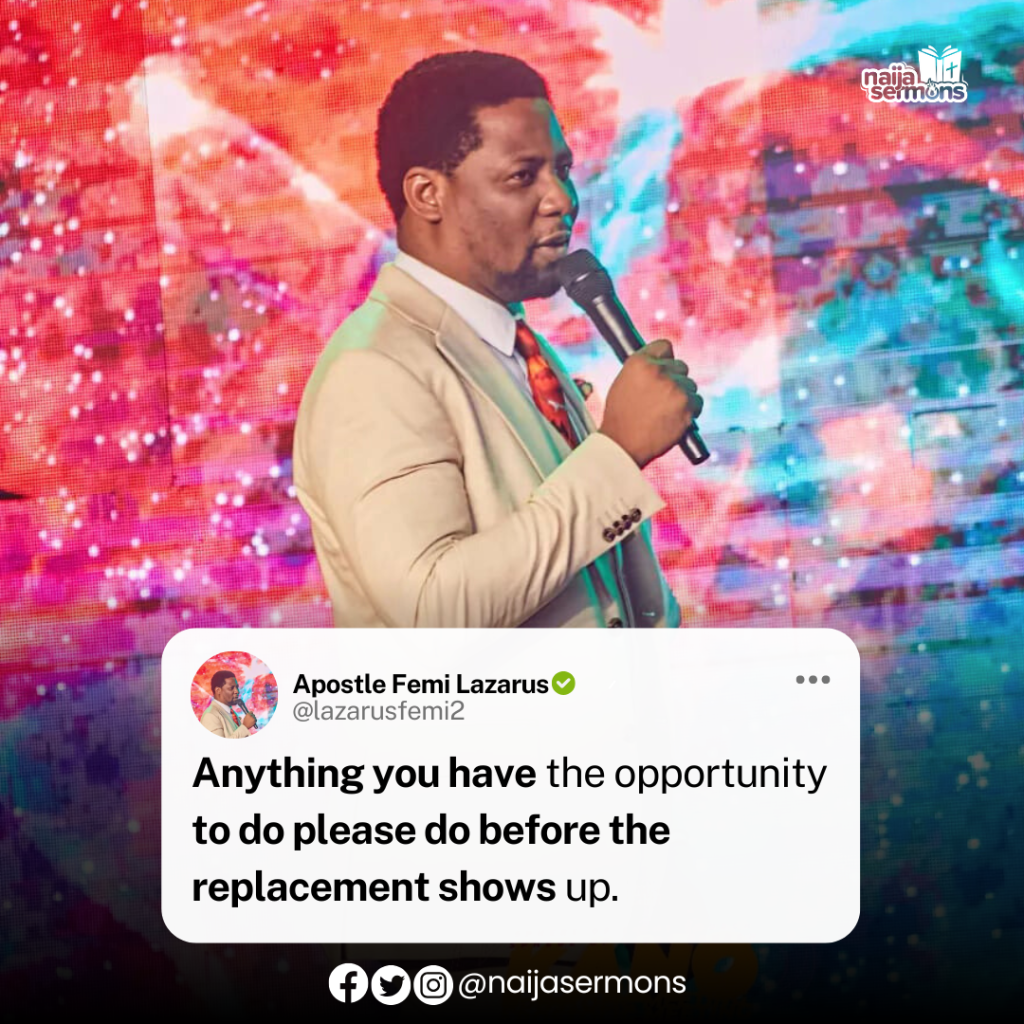 QUOTE OF THE DAY BY APOSTLE FEMI LAZARUS 2