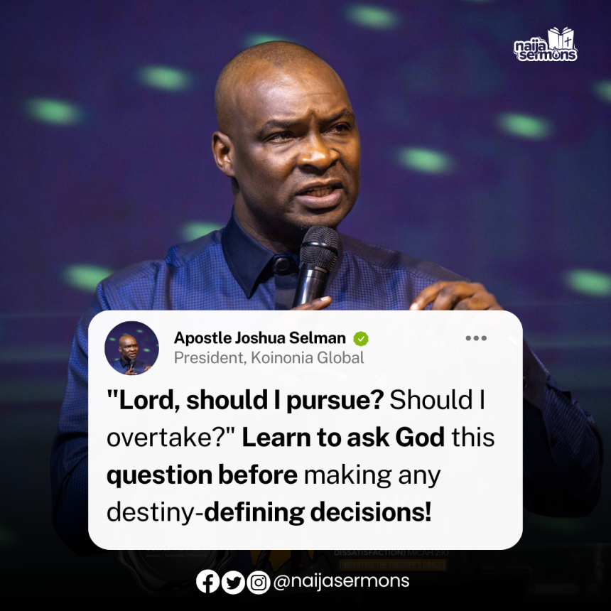 QUOTE OF THE DAY BY APOSTLE JOSHUA SELMAN 3