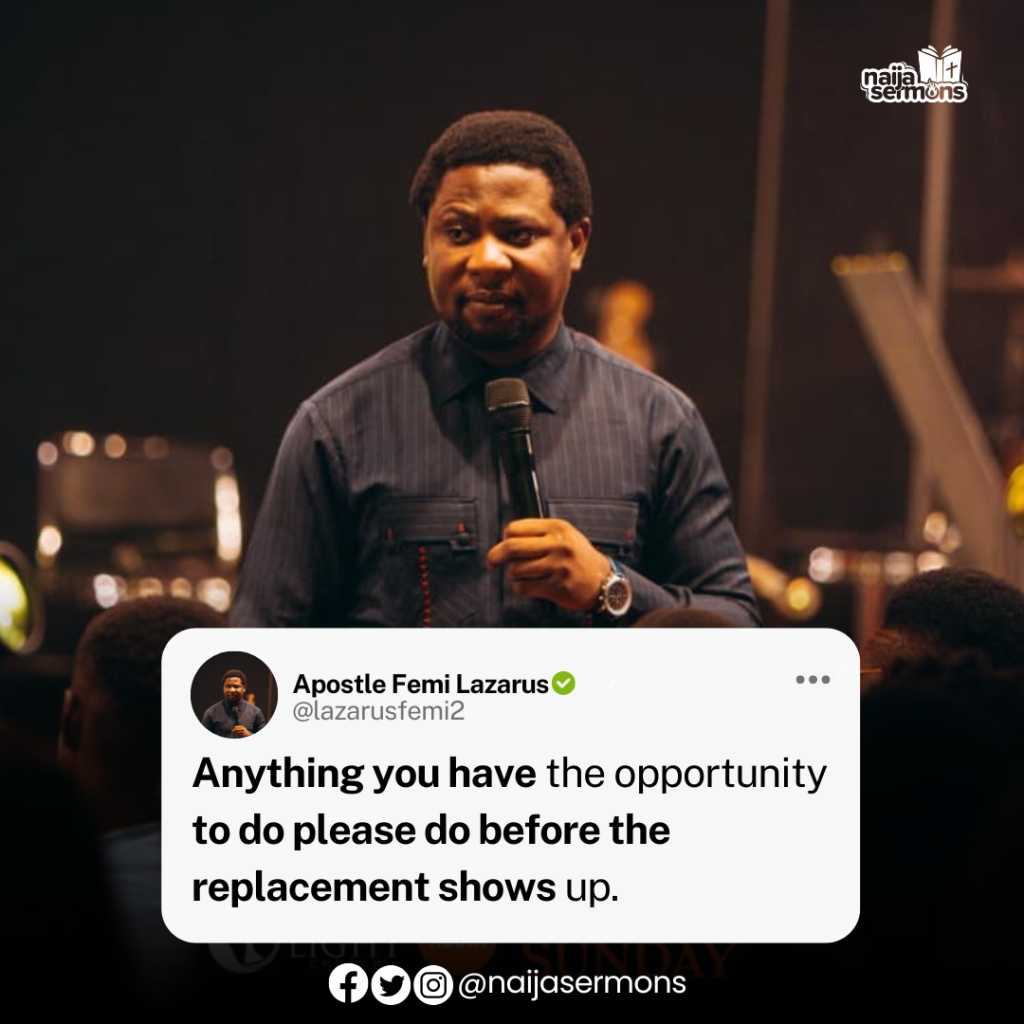 QUOTE OF THE DAY BY APOSTLE FEMI LAZARUS 2