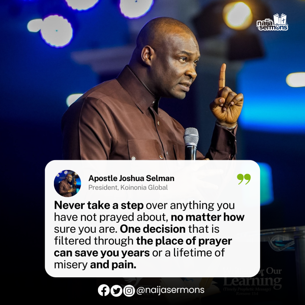 QUOTE OF THE DAY BY APOSTLE JOSHUA SELMAN 2