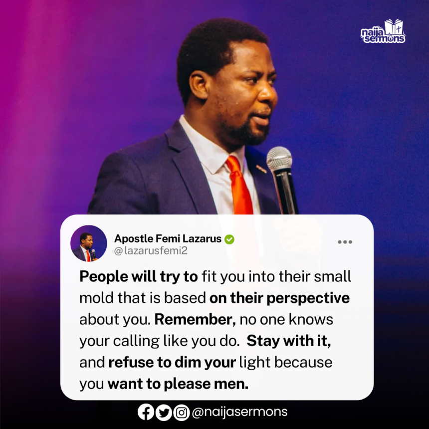 QUOTE OF THE DAY BY APOSTLE FEMI LAZARUS 2