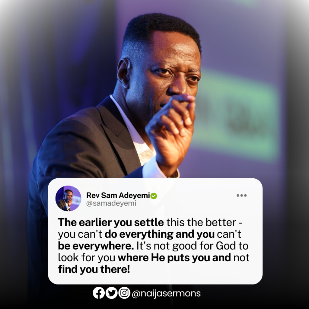 QUOTE OF THE DAY BY REV. SAM ADEYEMI 2