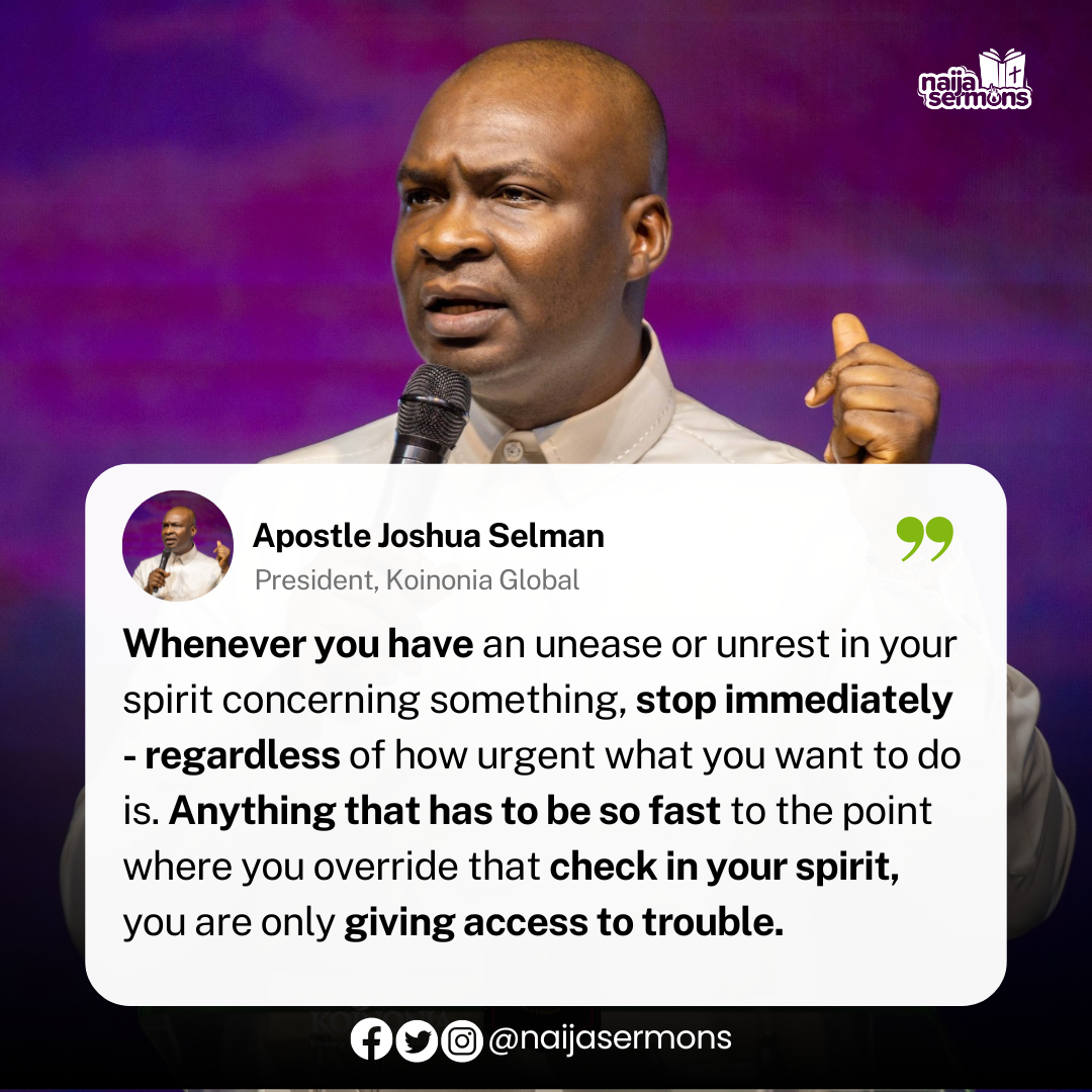 QUOTE OF THE DAY BY APOSTLE JOSHUA SELMAN 1