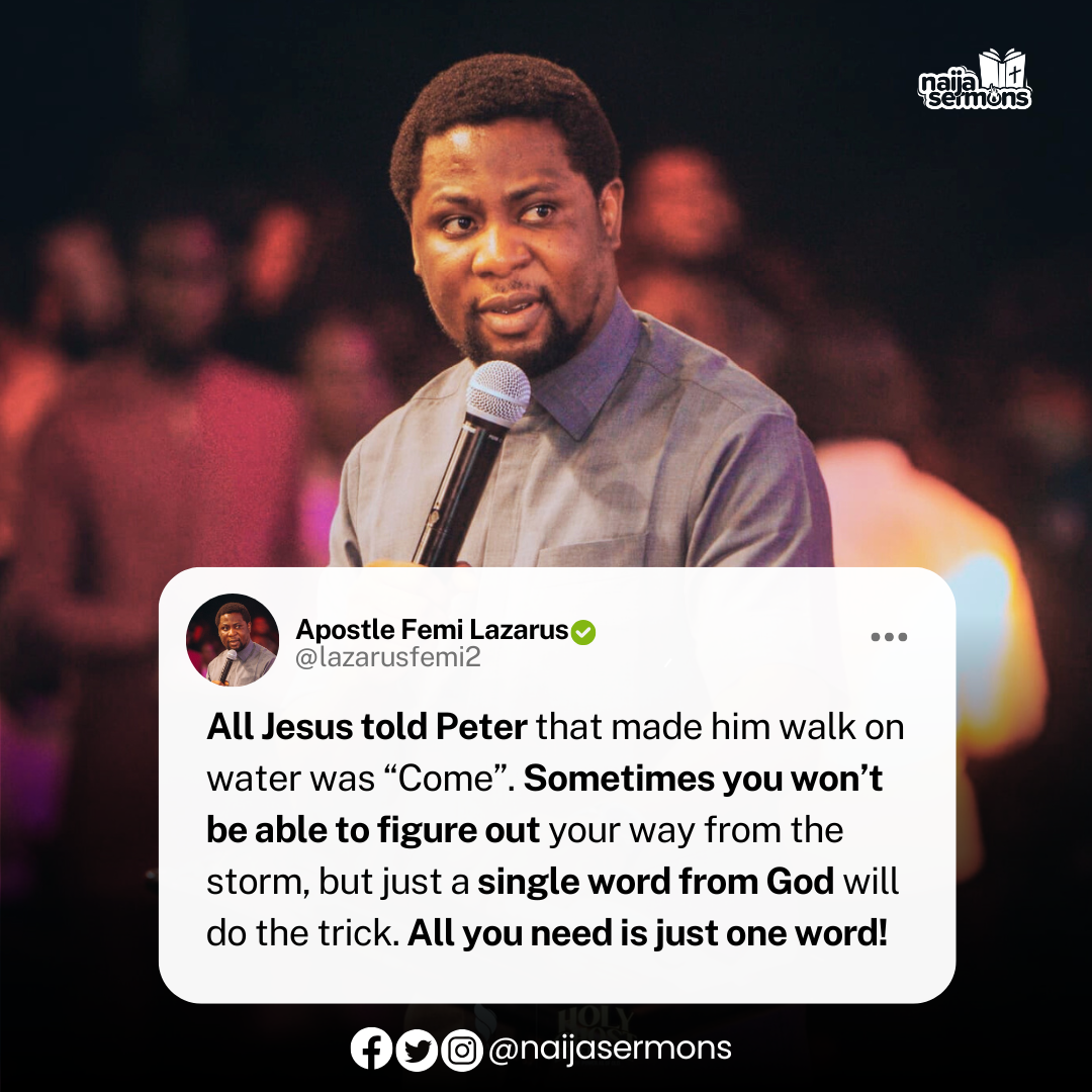 QUOTE OF THE DAY BY APOSTLE FEMI LAZARUS 1
