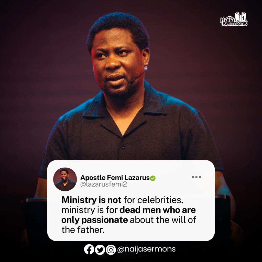 QUOTE OF THE DAY BY APOSTLE FEMI LAZARUS 2