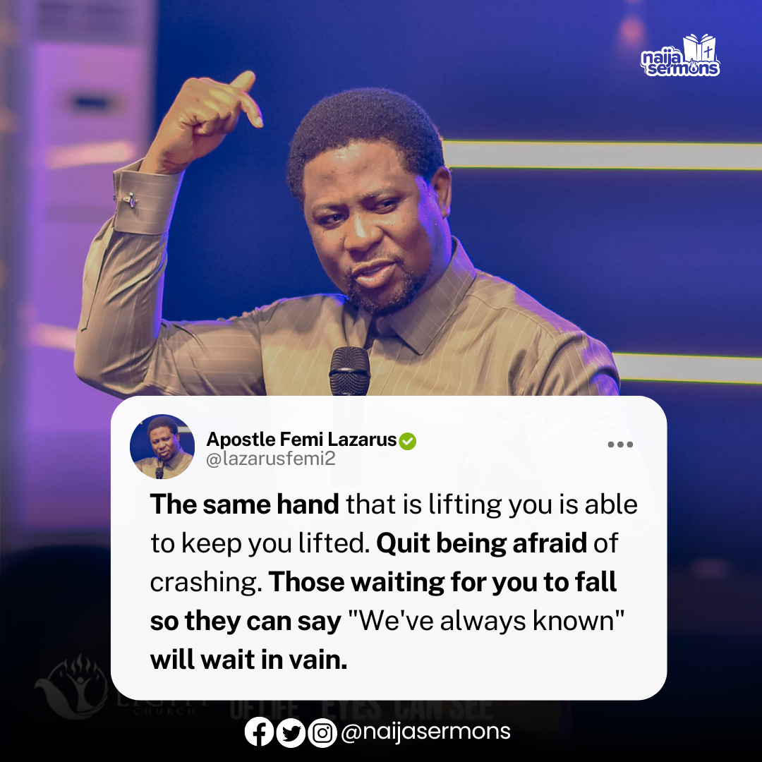 QUOTE OF THE DAY BY APOSTLE FEMI LAZARUS 1