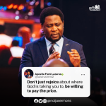 QUOTE OF THE DAY BY APOSTLE FEMI LAZARUS 6