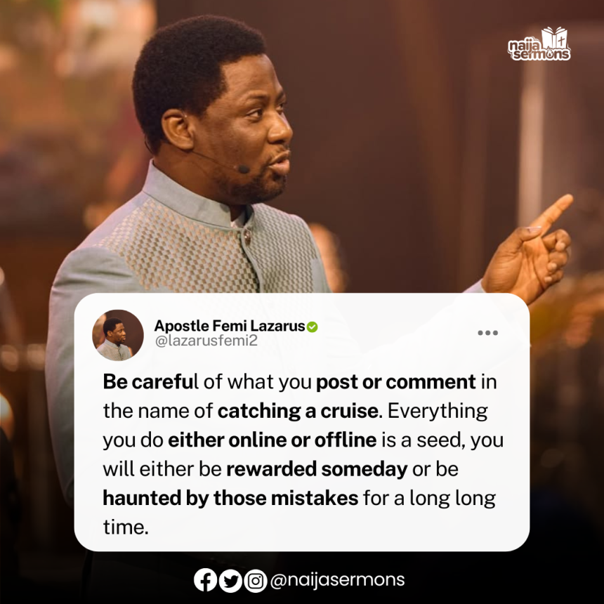 QUOTE OF THE DAY BY APOSTLE FEMI LAZARUS 1